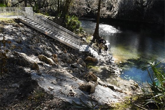 Pot Springs showcasing new stairs
