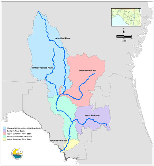 Suwannee River Basin Map Opens in new window